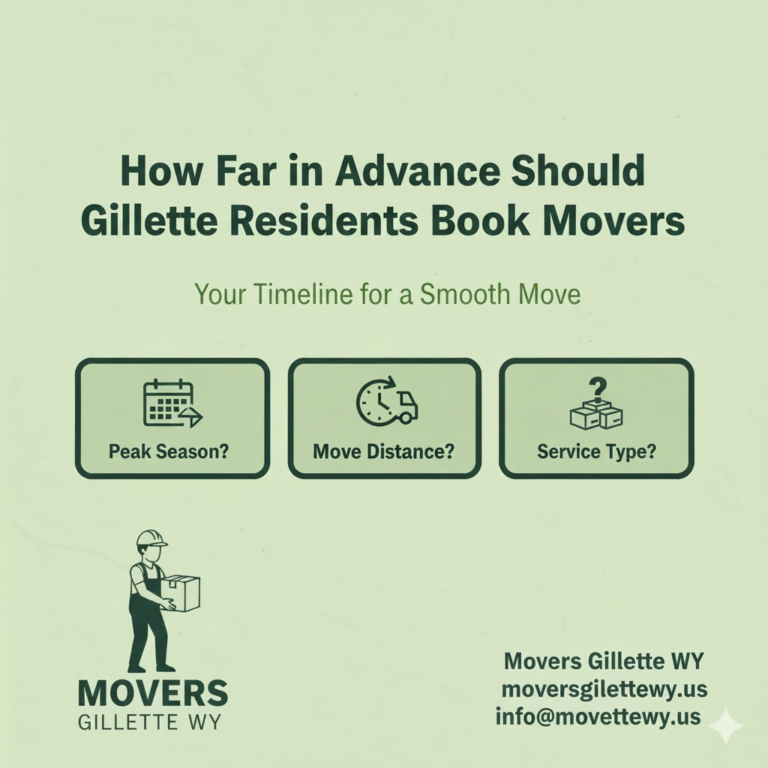 How Far in Advance Should Gillette Residents Book Movers