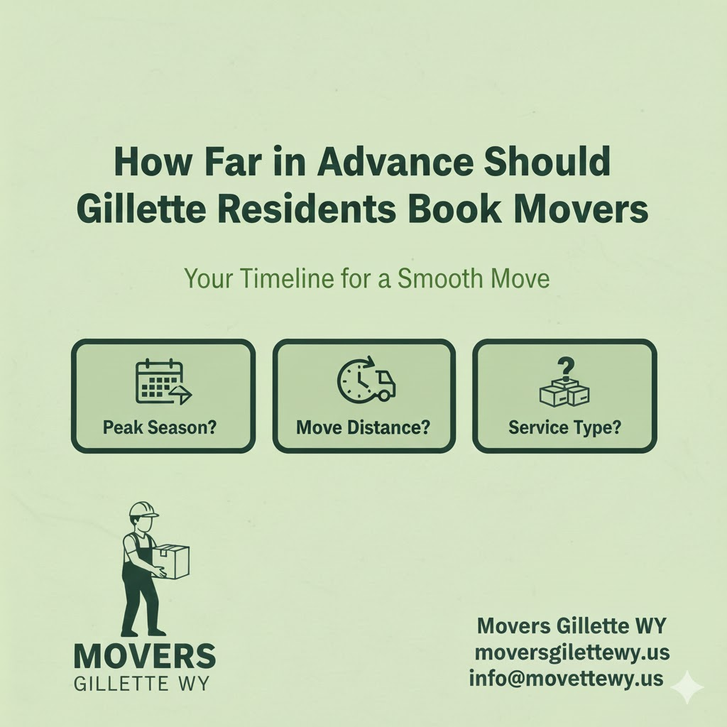 How Far in Advance Should Gillette Residents Book Movers