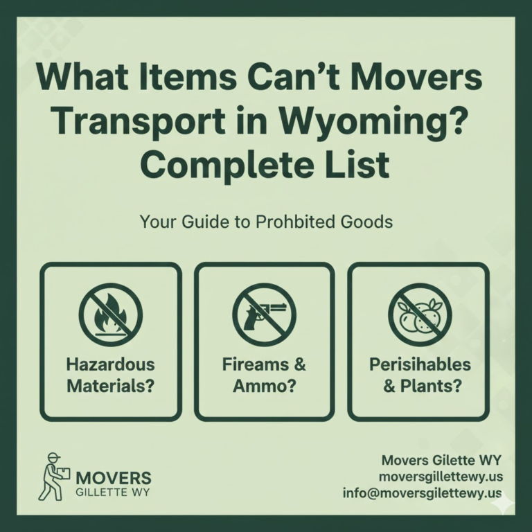 What Items Can't Movers Transport in Wyoming? Complete List