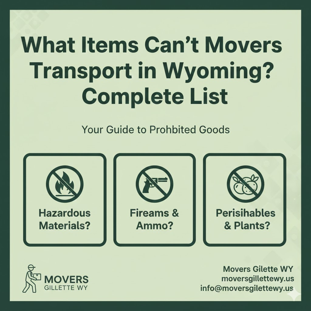 What Items Can't Movers Transport in Wyoming? Complete List